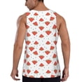 thumbnail image 3 of Xecao Hand Drawn Watermelon Men's Tank Top Workout Quick Dry Sleeveless Gym Jogging Muscle Shirts Summer Swim Beach Tops, 3 of 9