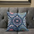 thumbnail image 5 of Bohemian Mandala Vector Indoor/Outdoor Pillow with Removable Cover in Gray Blue Green Pink20x20, 5 of 5