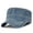 blue, variant on Unisix Denim Flat-topped Cap Distressed Wash Peaked Cap Army Style Sun Hat