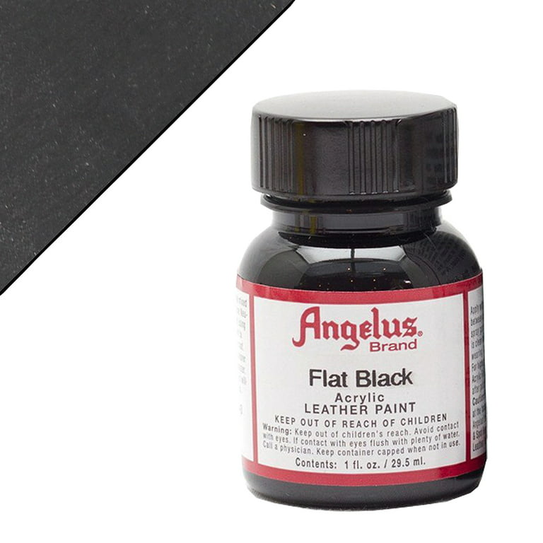 Angelus Acrylic Leather Paint - Flat Black, 1 oz