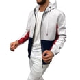 thumbnail image 3 of DYMADE Men Hooded Long Sleeve Colorblocking Sports Thin Jacket Full Zip Coat, 3 of 4