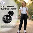 thumbnail image 5 of Yacht & Smith 3 Pack of Boys Jogger Bulk Sweatpants, Black Navy Gray, Comfy Lounge Joggers for Kids, 5 of 7