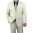 thumbnail image 3 of Sharp Hand Tailored Mens 2pc. 2 Button Linen Blend Suit w/1 Pair of Socks - Natural 40S, 3 of 4