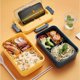 thumbnail image 4 of Leakproof Bento Box For Adults With 3 Compartment Lunch Box For Kids With Spoon & Chopsticks Microwave Dishwasher Safe BPA Free Meal Box With Handle, 4 of 5