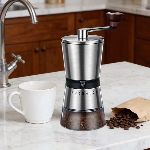 Kieccall Manual Coffee Grinder Hand Crank Bean Mill For Home Kitchen Office Fresh Coffee Bean Grinding Brewing
