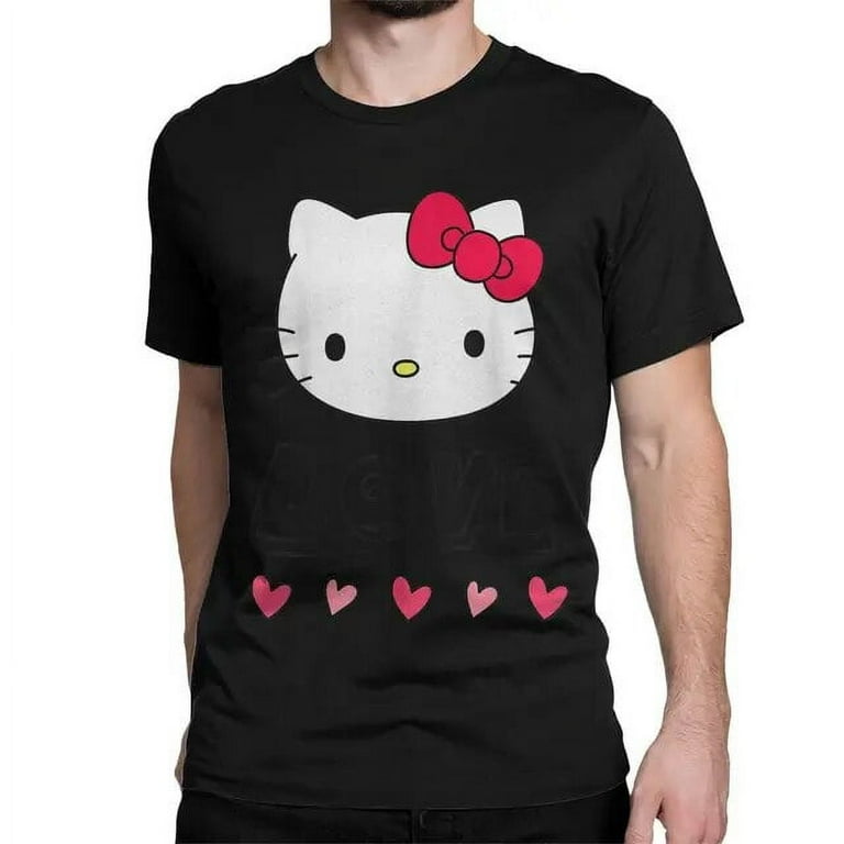 Men Women s Hello Kitty Love And Hearts Valentine T Shirts Cotton Clothes Creative Short Sleeve Tees Birthday Present T Shirts YY Walmart