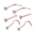 thumbnail image 1 of 2x6 Anillos De Nariz Con Sacacorchos De Acero Inoxidable Para Hombres Y Mujeres, Cumpleaños,, 1 of 8
