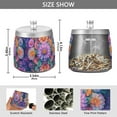 thumbnail image 2 of Yayeee Ashtray with Lid for Cigarette Smokeless Stainless Steel Home Ash Holder, Light Purple Flowers, 2 of 7