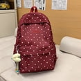 thumbnail image 6 of Lightweight Polka Dot Nylon Laptop Backpack for Women, Coquette Large Everyday Daypack, Multi-Pocket Comfort Padded Bookbag for Students, Campus Commuting & Weekend Travel, 6 of 6