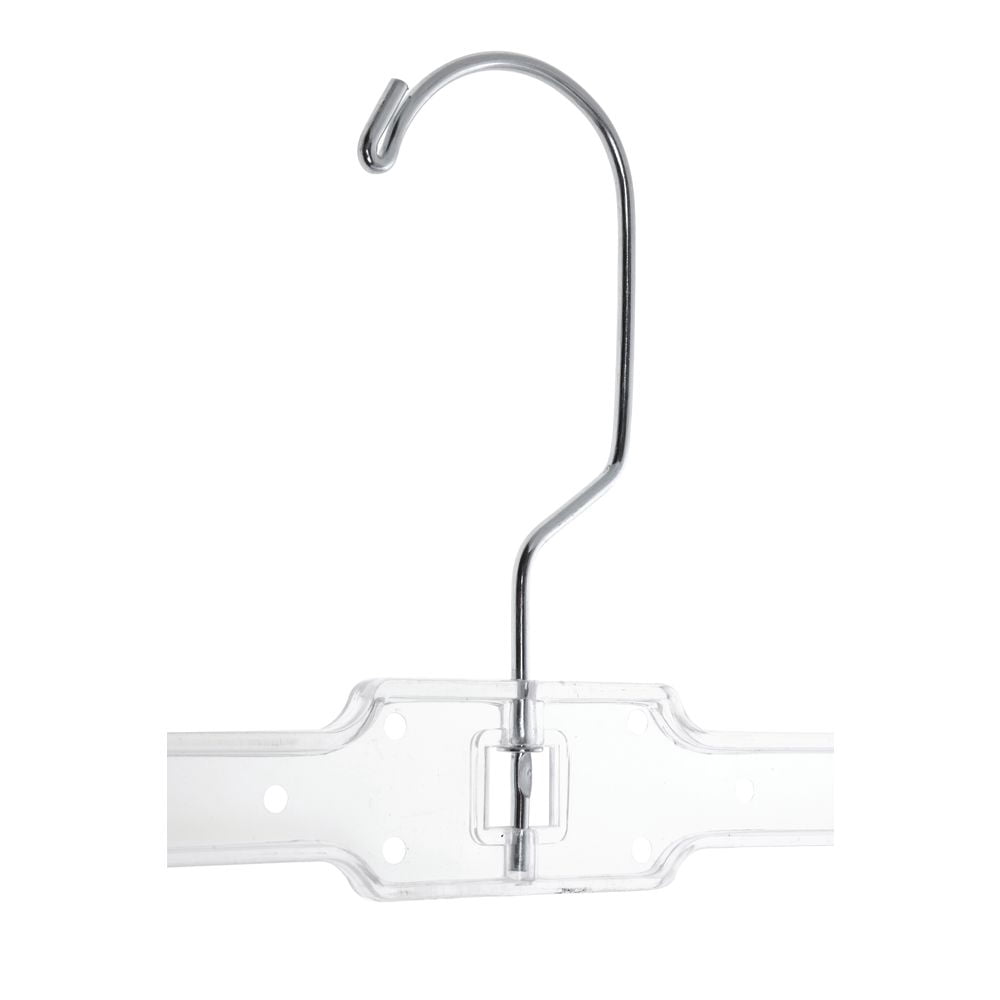 Junior Skirt and Pants Hanger, 12" Clear Plastic, Case of 100