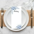 thumbnail image 3 of Koyal Wholesale Dusty Blue Florals Printable Wedding Paper Menu Cards for DIY Printer, Pack of 52, 3 of 5