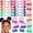 FACETED, variant on 16 count Ponytail 24MM Balls Hair Elastics Collection Brightly Colored Ponytail Balls For Girls And