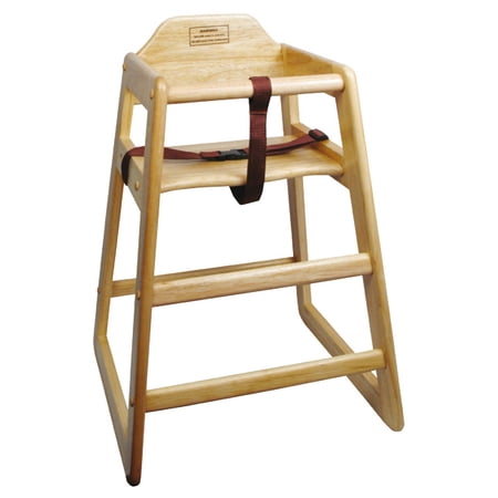 Winco CHH-101A, Wooden Assembled Hi-Chair, Natural Color