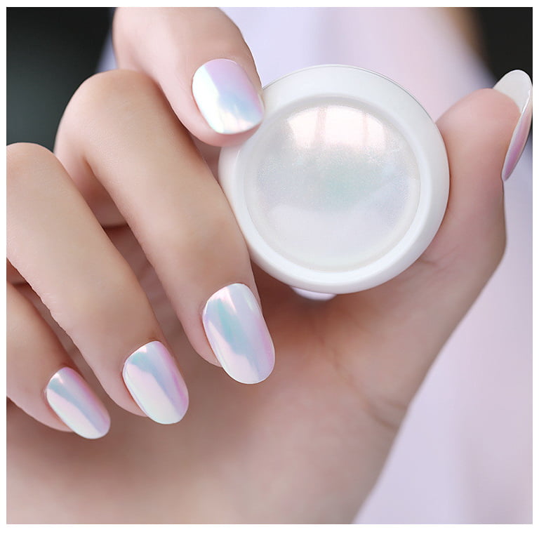 1pc 10ml Silver Diamond Pearl Nail Art Glitter Powder For Nails Sparkly  Dazzling Fantasy Pear Pigment UV Gel Polish Decoration