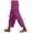 Hot Pink, variant on Women's Versatile Cropped Casual Pants with Elastic Waist Loose Fit Side Buckle Detail and Functional Back Pockets