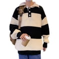 thumbnail image 5 of Suéter de otoño e invierno a juego con colores, estilo masculino, suelto, moderno, de manga larga, suéter casual a juego, 5 of 5