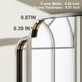 thumbnail image 6 of BEAUTYPEAK 30"x40" Arched Bathroom Mirror with Curved Top Modern Decorative Wall Mirror with Deep Frame, Silver, 6 of 6
