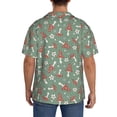 thumbnail image 3 of Balery Retro Hippie Groovy Mushroom Camisa Casual de Manga Corta con Botones para Hombre, Texturizada, Estilo Cubano, para Playa, Verano-Small, 3 of 5