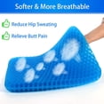 thumbnail image 3 of Cojín de gel grande para asiento para sentarse durante mucho tiempo (súper grande y grueso), suave y transpirable, cojín de gel para silla de ruedas, reduce el sudor, cojín de gel para silla, 3 of 5