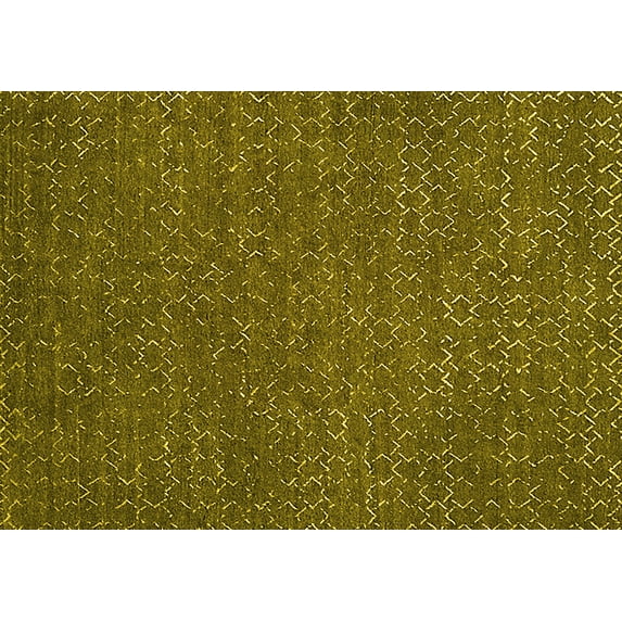 Ahgly Company Indoor Rectangle Oriental Yellow Industrial Area Rugs, 2' x 5'