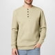 thumbnail image 1 of pstuiky camisas de manga larga para hombre, Camisa de punto de manga larga con cuello redondo y botones de color liso para hombre top de hombre s, 1 of 8