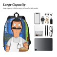 thumbnail image 4 of Bob'S Burgers Backpack, Large Capacity 17 Inch Laptop Backpack, Durable Casual Daypack, Water Resistant, 17.3x12.2x5.5 Inch, 4 of 8
