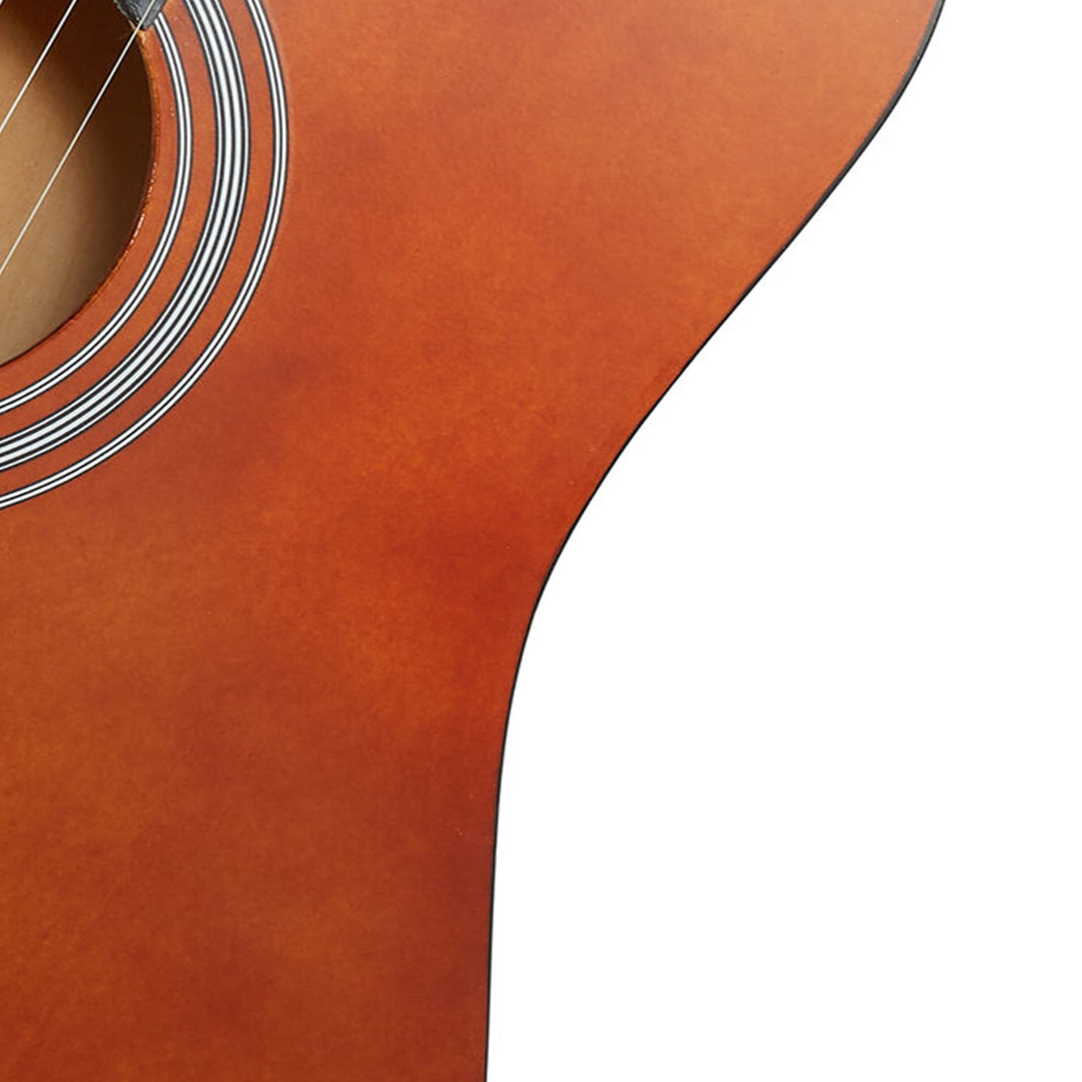 Yunken Full-Size Cutaway Thinline Acoustic-Electric Guitar Package - Premium Tonewoods-Brown