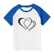 thumbnail image 3 of Blusas y camisas de manga corta con cuello redondo para niños y niñas, blusa de manga corta con estampado de cuello redondo, 3 of 7