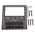 thumbnail image 2 of Placa De Puente De Guitarra Eléctrica, Silletas De 10,5 Mm, Espaciado De Cuerdas De Puente, Acabado Tallado Negro, Decorativo Para Humbuckers, 2 of 8