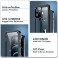 thumbnail image 4 of IBAOLEA Designed for iPhone 12 Pro Max Case, Waterproof Built-in Screen Protector, Shockproof Full Body Cover Rugged Case for iPhone 12 Pro Max 6.7”, Black/Clear Black/Cear -, 4 of 8