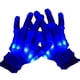 thumbnail image 2 of Guantes luminosos con luz Glow 6 modos de luz Guantes Decoraciones Guantes que brillan intensamente para festivales Discotecas Cumpleaños Adolescentes XL azul Soledad Guantes iluminados, 2 of 10