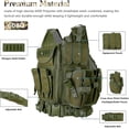 thumbnail image 2 of Chaleco táctico militar de malla, chaleco de combate con cinturón para Airsoft Military Cs Game-Green, 2 of 5