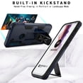 thumbnail image 5 of CoverON Motorola Moto one fusion Phone Case, KickStand Ring Loop Holder Rugged Cover Magnetic Slide Stand, Navy Blue, 5 of 9