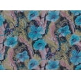 thumbnail image 2 of Zelouf Outlined Floral Print W/allover Hologram On Mjc  , Sewing, DIY, Crafts Fabric by the Yard, Aqua/blush/purp, 10 Yard, 2 of 2