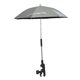 thumbnail image 1 of Sombrilla para silla de playa con clip para cochecito de golf, piscina y patio. Plata, 1 of 8