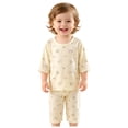 thumbnail image 3 of felwors Pyjama en Viscose de Bambou pour Bébé, Tout-Petit et Enfant, Ensemble Pjs 2 Pcs Rouge 130, 3 of 5