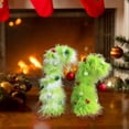 thumbnail image 7 of Desktop Christmas Tree, Furry Holiday Desk Ornament Home Office Decor Party Favor Present, 7 of 7