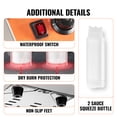 thumbnail image 2 of KFFKFF Electrical Bottle Heater including Bottles, 0.57x2 Qt Business-grade Cheese Melter, Hot Chocolate Heater with 86-185℉ Adjustable Temperature, Dual Plastic Bottles for Nacho Cheese, 2 of 9
