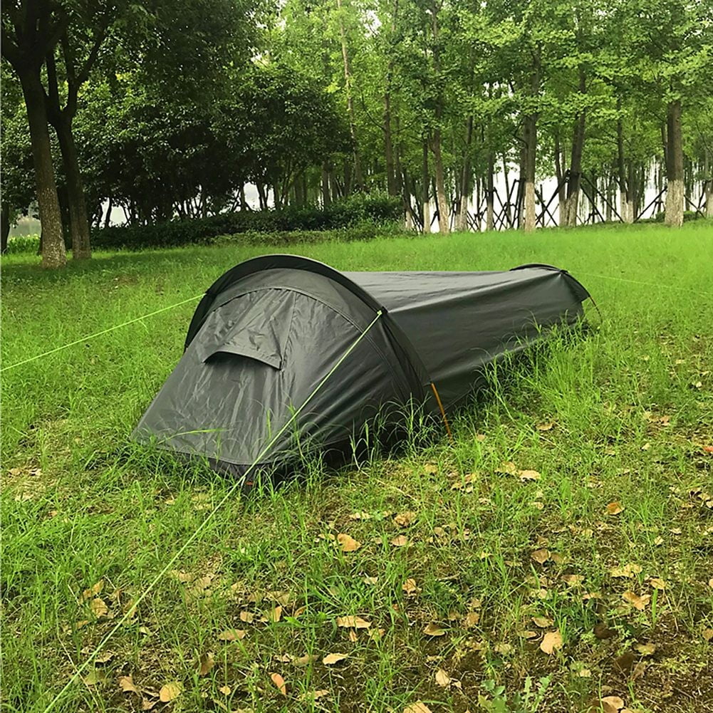 Ultralight Backpacking Camping Tent Compact Single Person Outdoor Tent Yellow