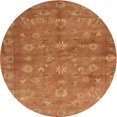 thumbnail image 1 of Ahgly Company Indoor Round Contemporary Orange Red Abstract Area Rugs, 3' Round, 1 of 6