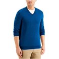 thumbnail image 1 of Club Room Chandail Homme Grande Taille Col en V Uni Laine Bleu G, 1 of 1