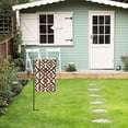 thumbnail image 6 of Rod-Free Courtyard Decorative Flag 12x18in Thick Fabric Four Seasons Universal Durable Not Easy To Fade Disassembly Convenient Brown Moroccan Trellis Hand-Drawn Sketch_3, 6 of 8