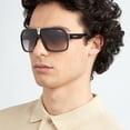 thumbnail image 4 of Lentes de sol Carrera 1014/s 807ha Rectangular negro con dorado unisex, 4 of 4