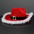 thumbnail image 2 of BLESIYA Christmas Cowboy Hat Comfortable Women Men Wide Brim Santa Claus Western Hat for, 2 of 8