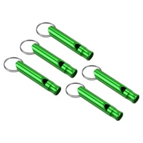 Uxcell Safety Whistle, Aluminum Outdoor Survival Whistle for Camping, Green 5 Pack