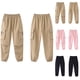 thumbnail image 5 of Odeerbi 7-15 Años Niñas Pantalones Cargo Impermeable Softshell Pantalones Cortavientos Color Sólido Casual Pantalones de Trabajo Con Bolsillo, 5 of 5
