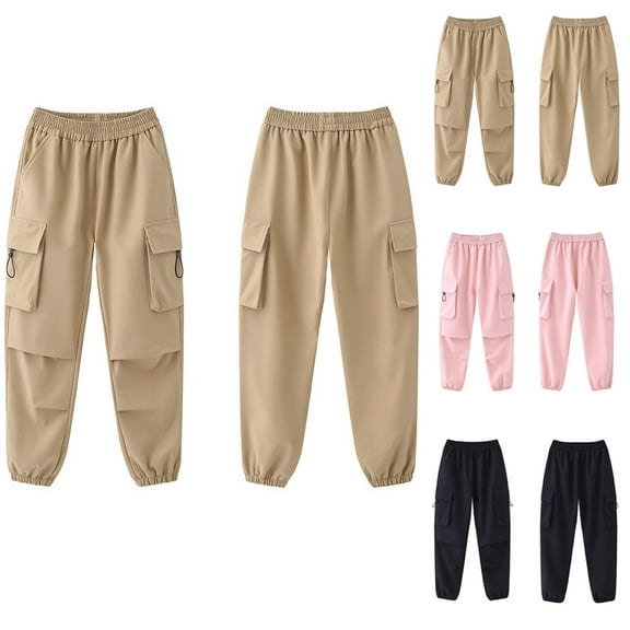 Agkizg Summer Girl's Casual Pants,Kids Sweatpants,Children's Clothing Boys' Pants Children's Work Pants Medium To Large Children's and Girls' Emergency Pants