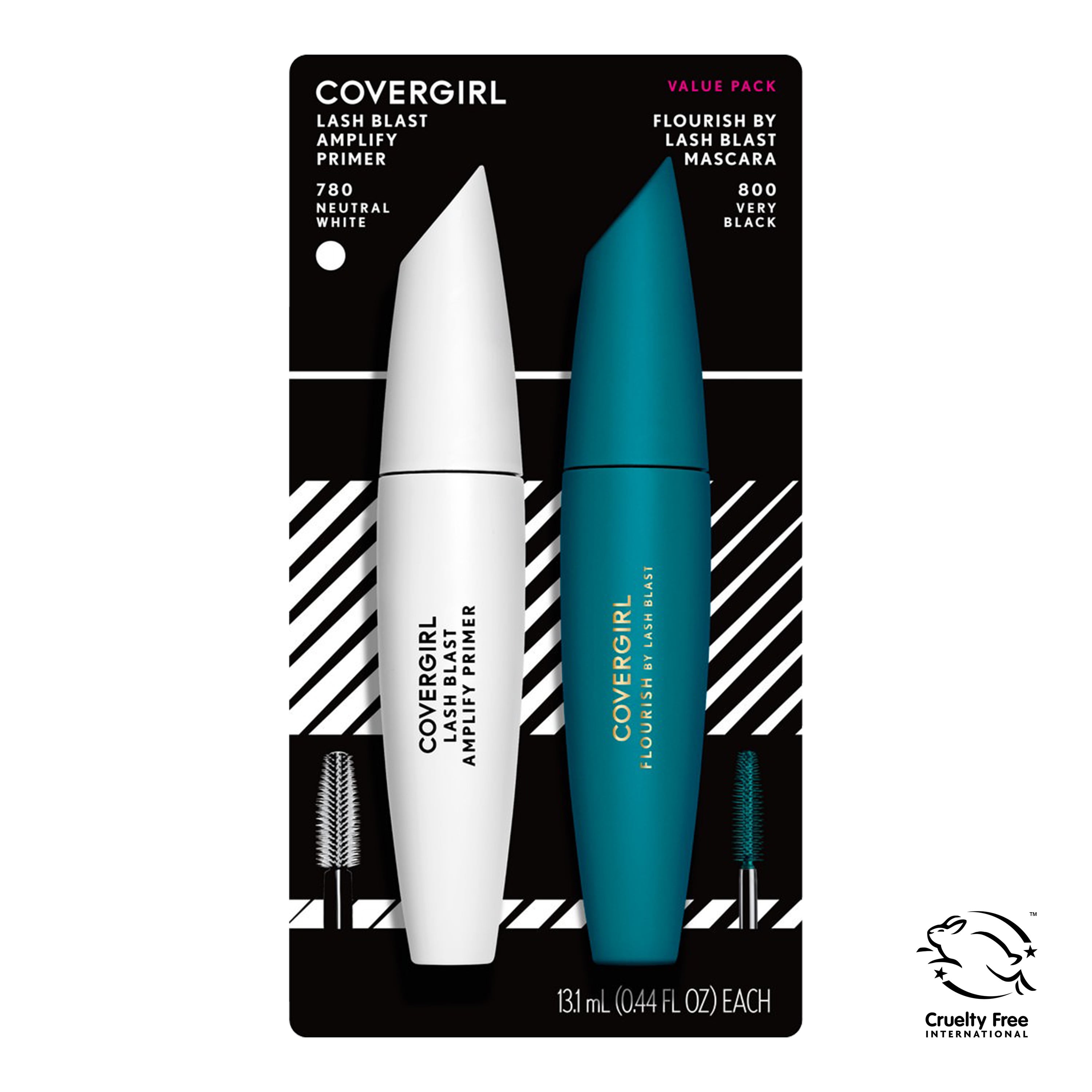 2-Pack) COVERGIRL Lash Blast Clump Crusher Mascara, 800 Very Black