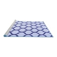 thumbnail image 2 of Ahgly Company Machine Washable Indoor Square Trellis Blue Contemporary Area Rugs, 6' Square, 2 of 4