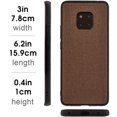 thumbnail image 2 of IBAOLE Canvas Rubberized Texture Plastic Phone Case Compatible with Huawei Mate 20 Pro. Dark Blue Brown, 2 of 4
